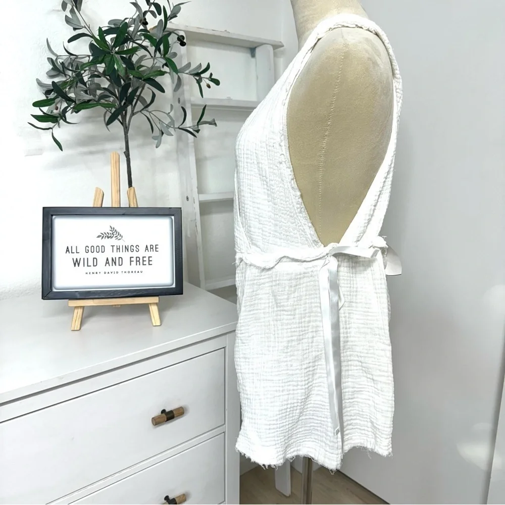 Spiritual Gangster White Gauze Romper Size Small - Picture 14 of 14
